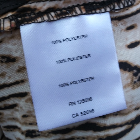 Adrienne Vittadini Leopard Print Blouse Sz L - Picture 8 of 8